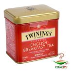 Чай TWININGS English Breakfast 100 г черный (жесть)