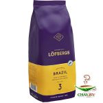 Кофе в зернах Lofbergs Brazil Medium Roast 100% 1 кг (мягкая упаковка)
