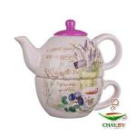 Чайный набор Banquet Lavender (чайник заварочный 0,36 л + чашка 0,33 л)