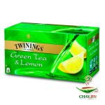 Чай TWININGS Lemon 25*2 г зеленый