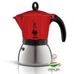 Гейзерная кофеварка Bialetti MOKA INDUCTION на 6 чашек (красная)
