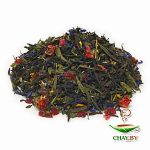 Чай черно-зеленый «Клубника в шампанском» 100 г (весовой)