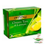 Чай TWININGS Lemon 50*2 г зеленый