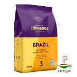 Кофе в зернах Lofbergs Brazil Medium Roast 100% 1 кг (мягкая упаковка)