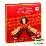 Шоколад «Mozartsticks» с марципановой начинкой и вкусом фисташек 200 г темный