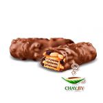 Вафли С мягкой карамелью, арахисом и изюмом, глазированные 2 кг (К)